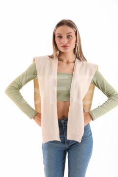 UNİSEX Üst Omuza Gömlek vb. Ürünlerde Kazak Görünümlü Tek Taraflı Triko Ön Bağlamalı Şal Aksesuar(2 ADET)